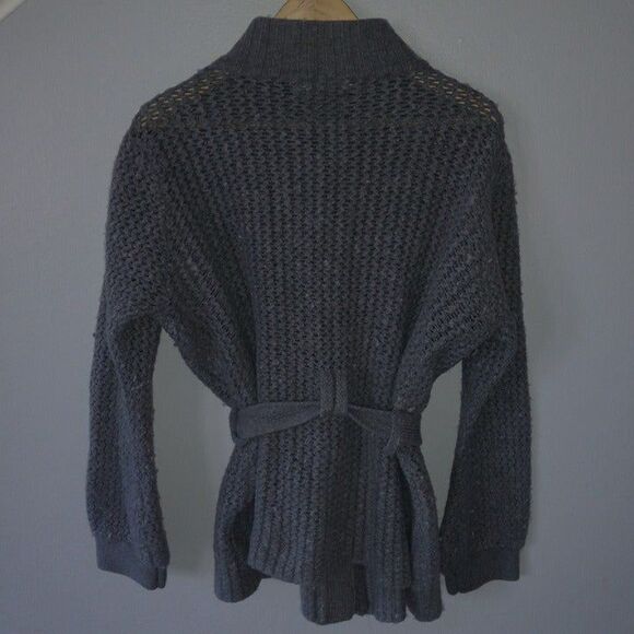 Old Navy Chunky Knit Grandpa Cardigan-Lambs Wool Blend-Belted-Button Front - Picture 6 of 10